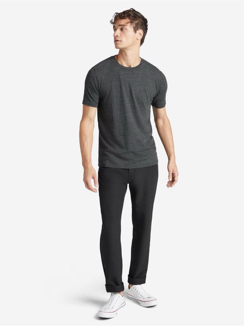 Goodlife Men’s Large Charcoal Gray Heather Tri-Blend Crew Neck T-Shirt NWT